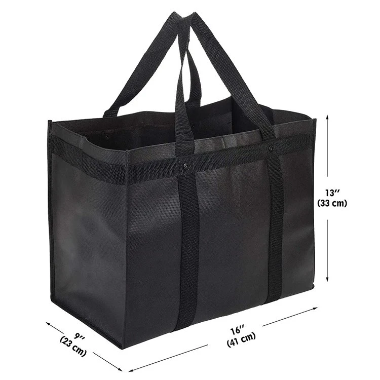 black foldable tote bag