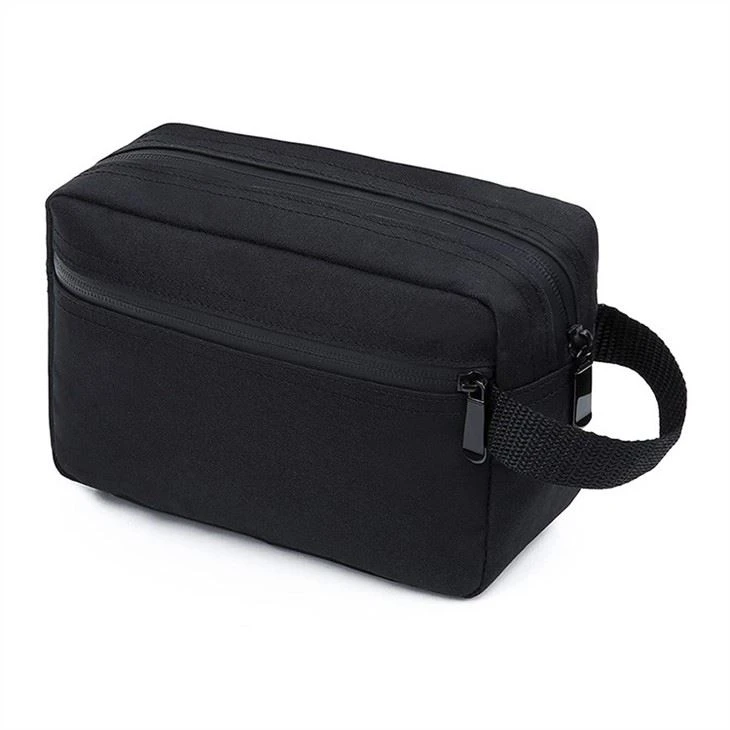 black makeup bag