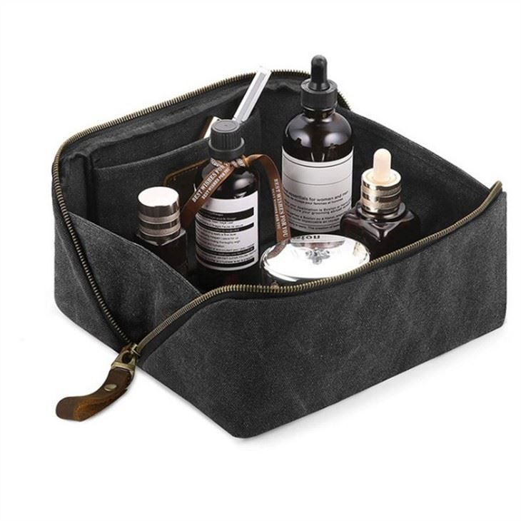 canvas zipper makeup bags wholesale
