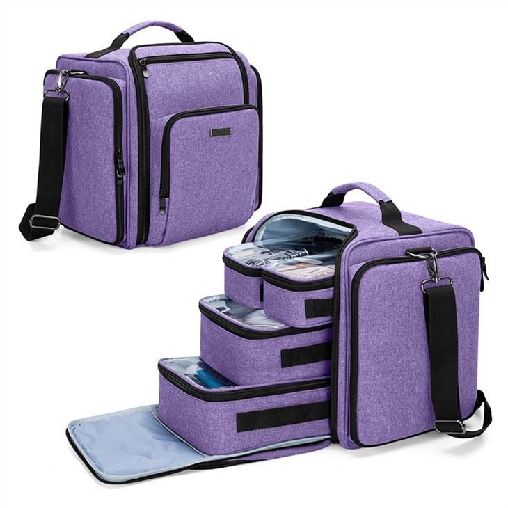 purple cosmetic bag