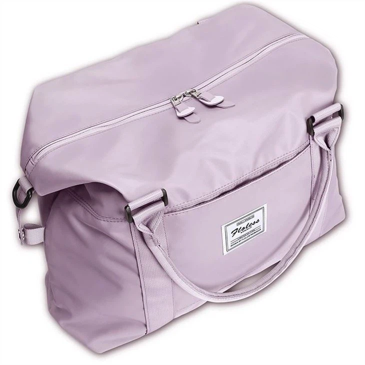 purple luggage